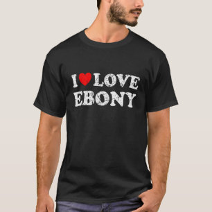 T-shirt Grunge désossé usé Style I Love Ebony