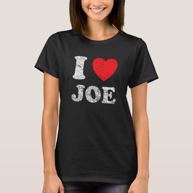 T-shirt Grunge détendu Style épuisé J'aime Joe (Devant)