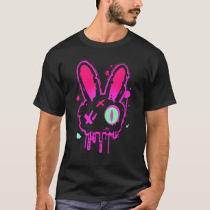 T-shirt Grunge Graffiti Rabbit Pastel Goth Punk Edgy Psych