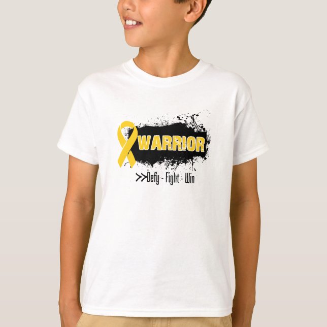 T-shirt Grunge - GUERRIER - Cancer d'enfance (Devant)