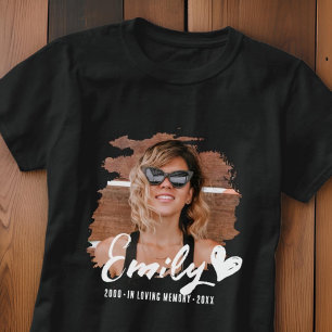 T-shirt Grunge Memorial In Love Memory Photo personnalisée