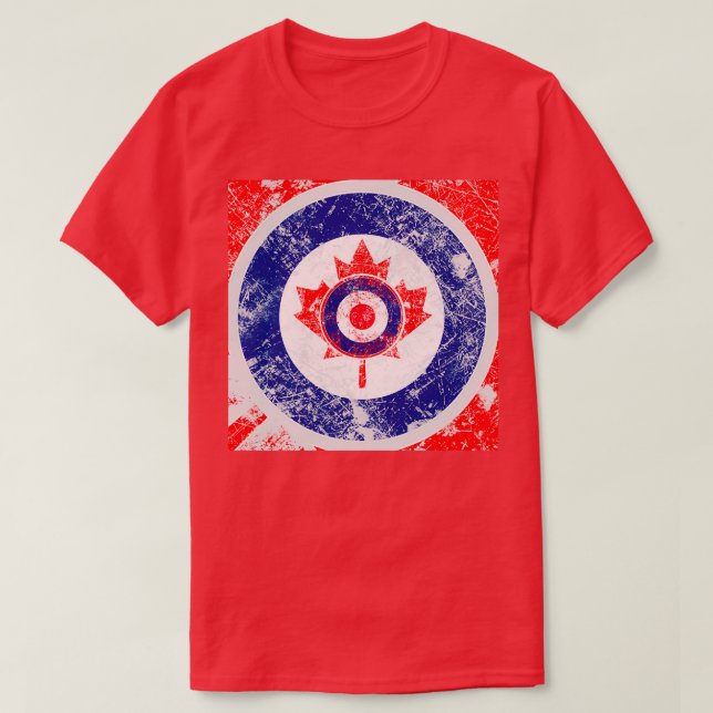 T-shirt Grunge Mod cible Roundel Canada (Design devant)