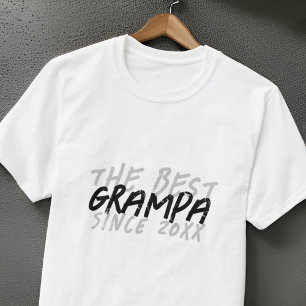 T-shirt Grunge moderne noir et blanc Le meilleur Grampa