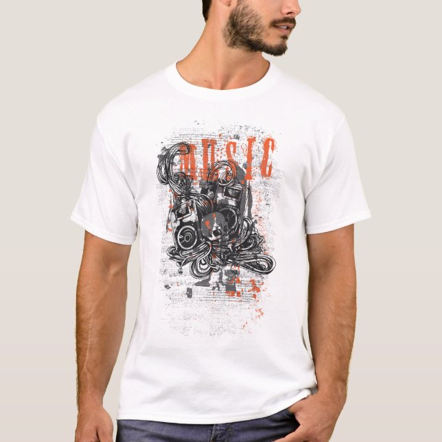 T-shirt Grunge Music Chaos (Devant)