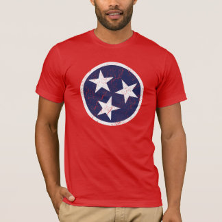 T-shirt Grunge Nashville de drapeau d'état du Tennessee de
