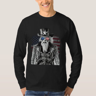 T-shirt Grunge Retro Vintage Uncle Sam American Flag Heavy