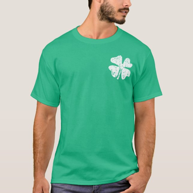 T-shirt Grunge shamrock Jour de la Saint Patrick | Chemise (Devant)