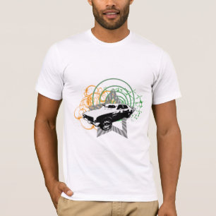 T-shirt grunge sonique de conception de voiture