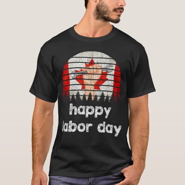 T-shirt Grunge Tee de la Fête du Travail du Canada (Devant)