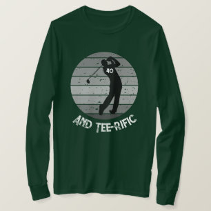 T-shirt Grunge vert rétro Golfer 40 et Tee-rific