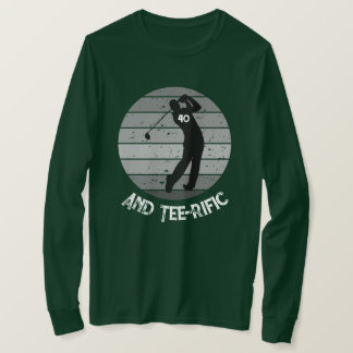 T-shirt Grunge vert rétro Golfer 40 et Tee-rific