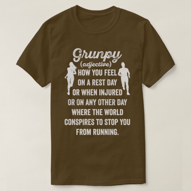 T-shirt Grunpy Run Funny Runner 10k Runner Marathon Runne (Design devant)