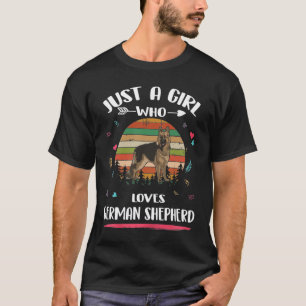 T-shirt GSD078 - Juste une fille qui aime berger allemand