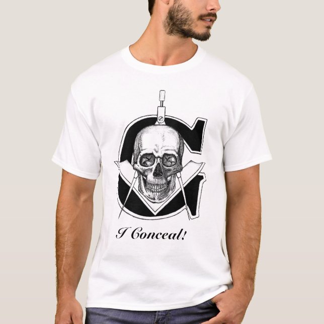 T-shirt Gskullzazzleready1, je cache ! (Devant)