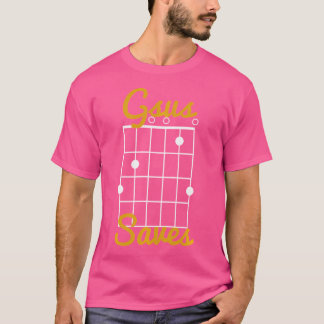 T-shirt Gsus Saves - Jésus Drôle Guitare Chrétienne Joueur