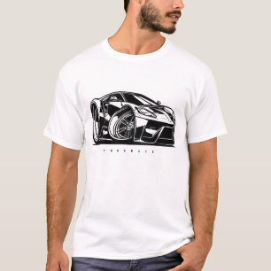 T-shirt GT40 Deuxième génération Toon Art Voiture passionn