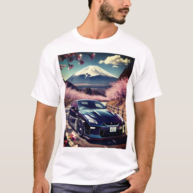 T-shirt GT-R Japan nissan japanese car initial D drift (Devant)