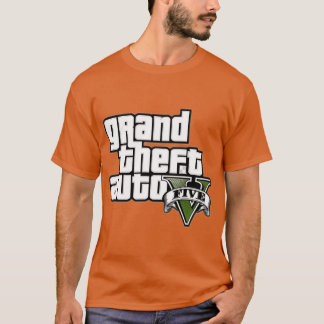 T-shirt GTA5LOGOCLASSICTSHIRTCOPY retro