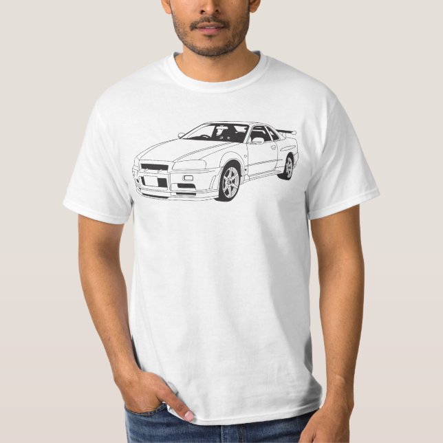 T-shirt GTR de Nissan Skyline R34 (Devant)