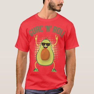 T-shirt Guac n Roll Guacamole Avocado Meican Rock music Ve