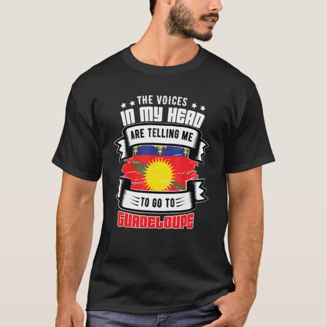 T-shirt Guadeloupe dans ma tête (Devant)