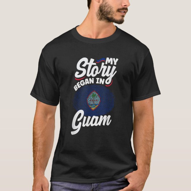 T-shirt Guamanian Guam Guamanian Drapeau Mon Histoire A Co (Devant)