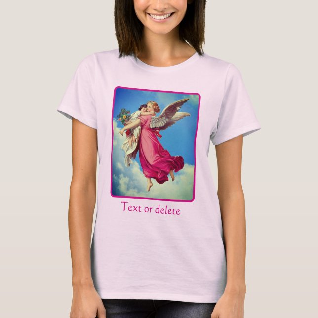 T-shirt Guardian Angel And Child Personalized (Devant)