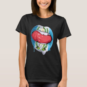 T-shirt Guatemala Fan Drapeau Bouche de football Guatemala