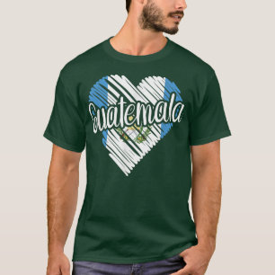 T-shirt Guatemala For Men Guatemalan Heart Flag for Women