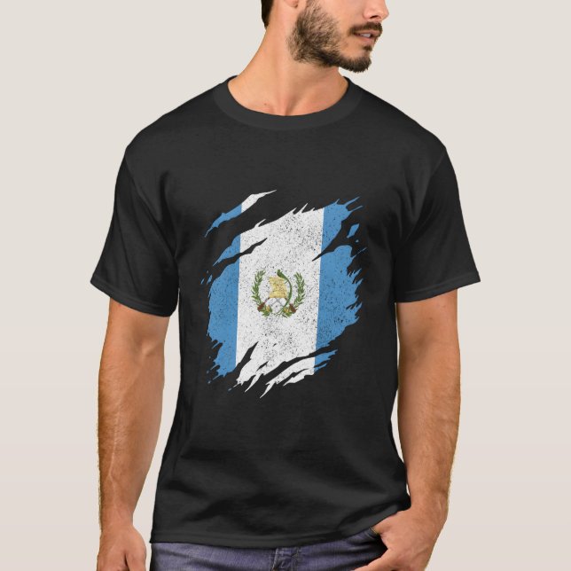T-shirt Guatemala Guatémala : Fierté du drapeau Chaa (Devant)
