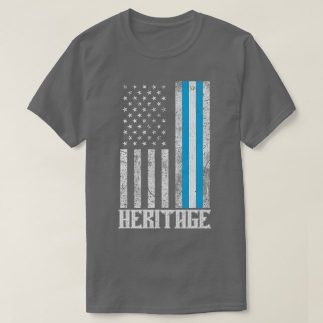 T-shirt Guatemala Hispanique Drapeau en détresse 1 (Design devant)