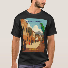 T-shirt GUATEMALA, HUEHUETENANGO Retro poster