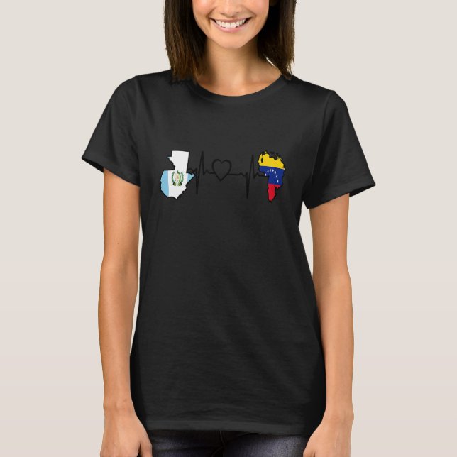 T-shirt Guatemala Venezuela Flag Guatemalan Venezuelan Hea (Devant)