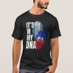 T-shirt Guatémaltèque Et Haïtien Mélangent Le Drapeau Adn