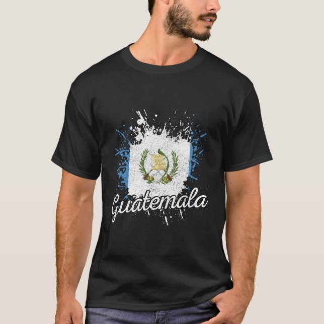 T-shirt Guatémaltèque Fierté Drapeau Cha Chaa (Devant)