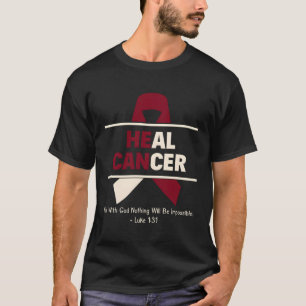 T-shirt Guérir Tête Orale Cou Cancer Chrétien Cancer Survi