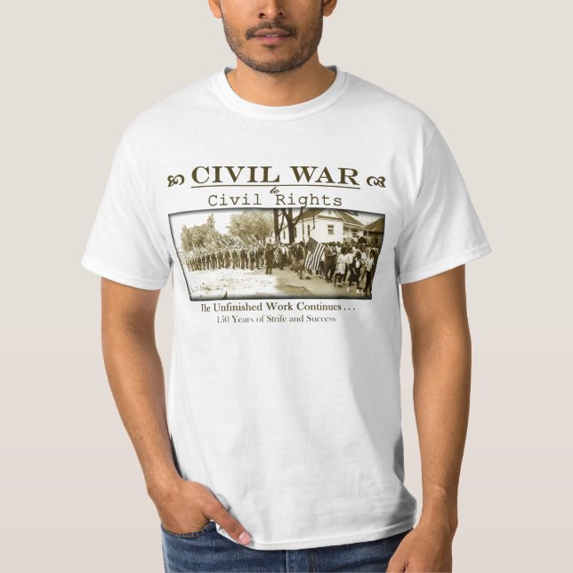 T-shirt Guerre civile à la chemise de droits civiques (Devant)
