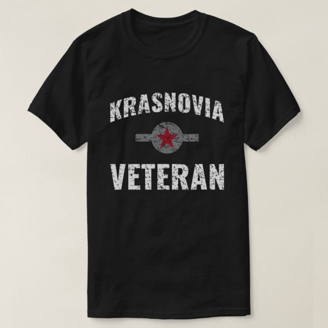 T-shirt Guerre De L'Armée À Krasnovia Vétéran 20570 (Design devant)