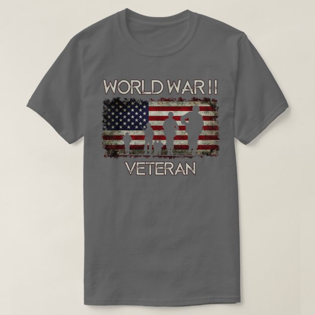 T-shirt Guerre mondiale 2 vétéran s (Design devant)