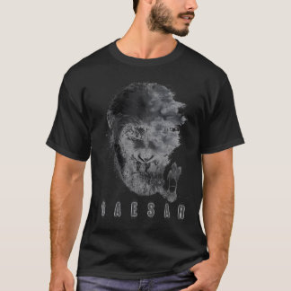 T-shirt Guerre Pour La Planète Des Singes César Monochrome