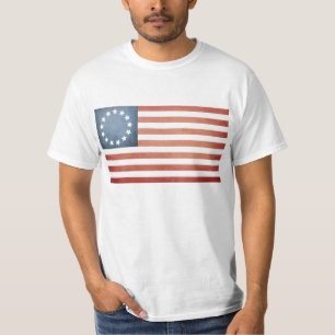 T-shirt Guerre révolutionnaire Betsy Ross Faded U.S. Flag