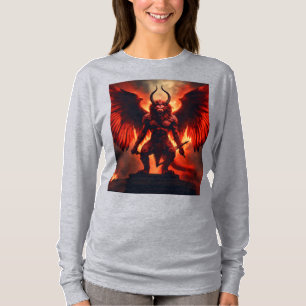T-Shirt Guerrier ailé infernal – Roi démoniaque en