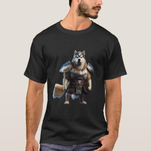 T-shirt Guerrier Alaskan Malamute Chien, Militaire Alaskan