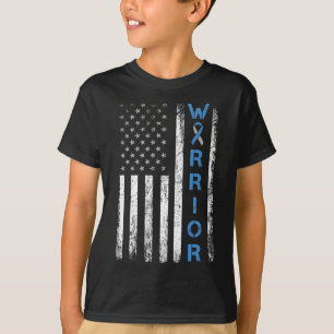 T-shirt Guerrier américain du drapeau - Défenseur du diabè