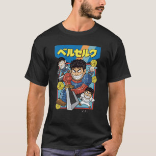 T-shirt Guerrier Armuré Rétro - Style Manga Classique