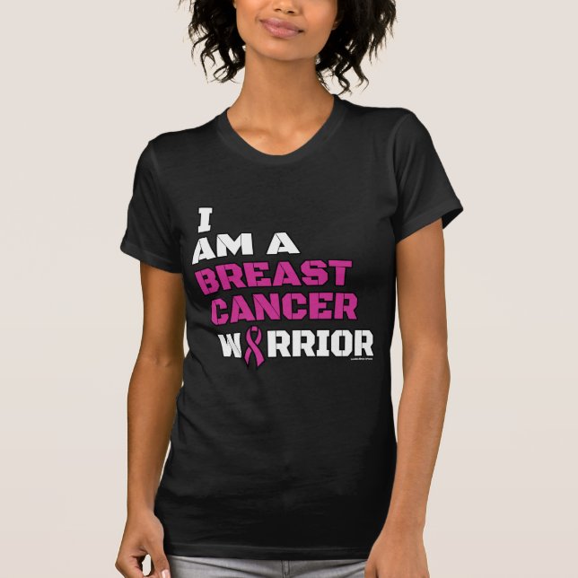 T-shirt Guerrier/Bloc/Je suis...Cancer du sein (Devant)