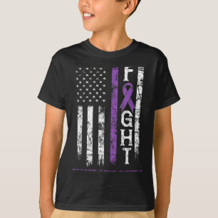T-shirt Guerrier contre les maladies auto-immunes drapeau