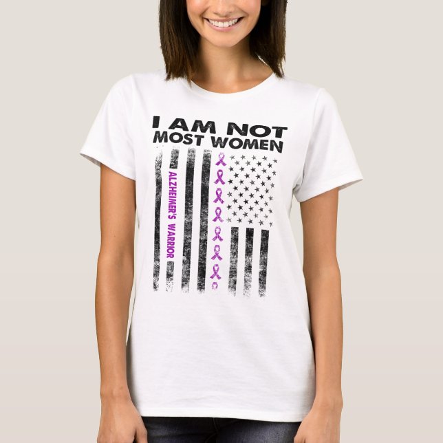 T-shirt Guerrier d Alzheimer je ne suis pas la plupart des (Devant)