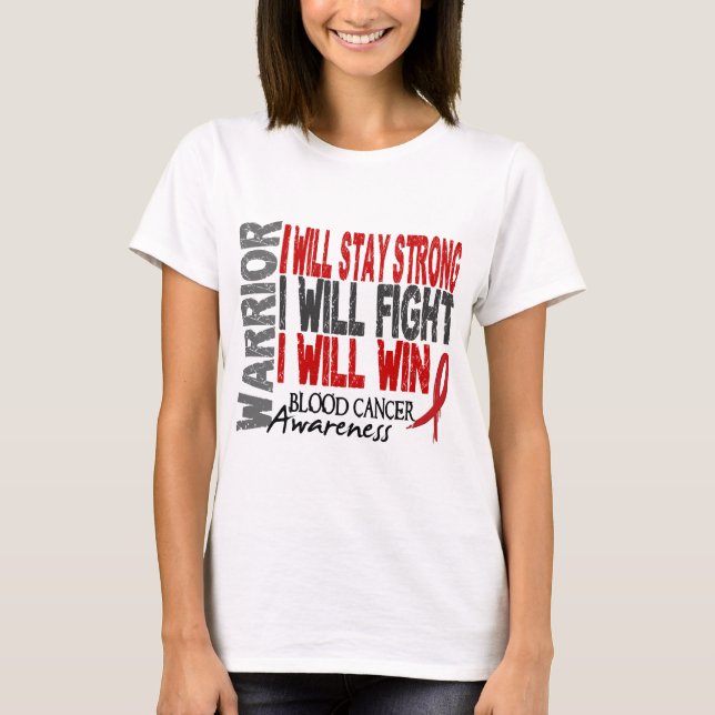 T-shirt Guerrier de Cancer de sang (Devant)