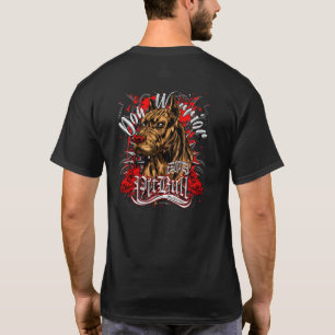 T-shirt Guerrier de chien de PitBull d'élite